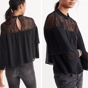 Abercrombie & Fitch Black Lace Blouse